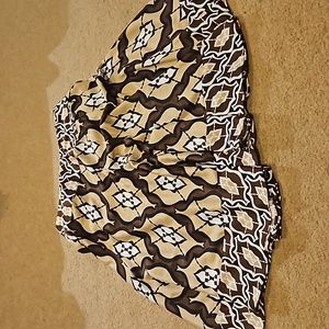 Patterned Brown and White Sunny Leigh Size 4 Skirt
